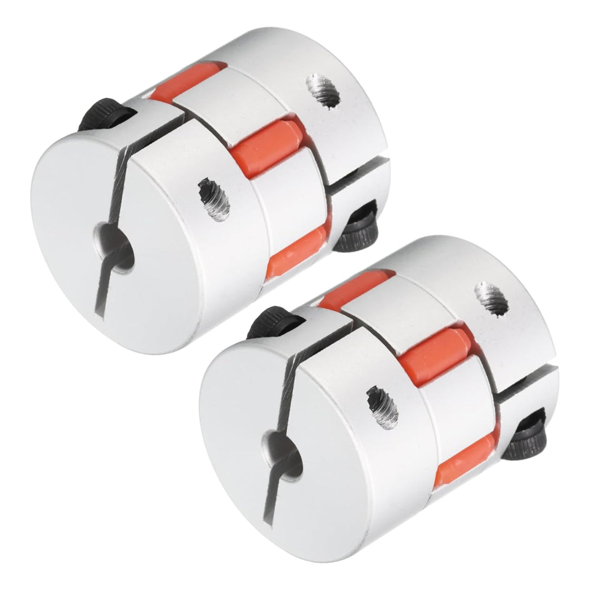 Aluminum Plum Shaft Coupling 6mm to 6mm Bore L35xD30 Flexible Coupler Joint for Machine and Servo Stepped Motor Pack of 2