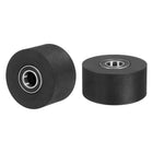 2Pcs Plastic Roller Wheel with Bearings, ID 3/8" (10mm) x OD 1-9/16" (40mm) x Length 3/4" (20mm), Guiding Wheel Flat Belt Idler (Black)