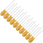10uF Tantalum Capacitor, 35V 2 Pin Yellow Radial Electrolytic Capacitor Dipped Tantalum Bead Capacitors 10pcs