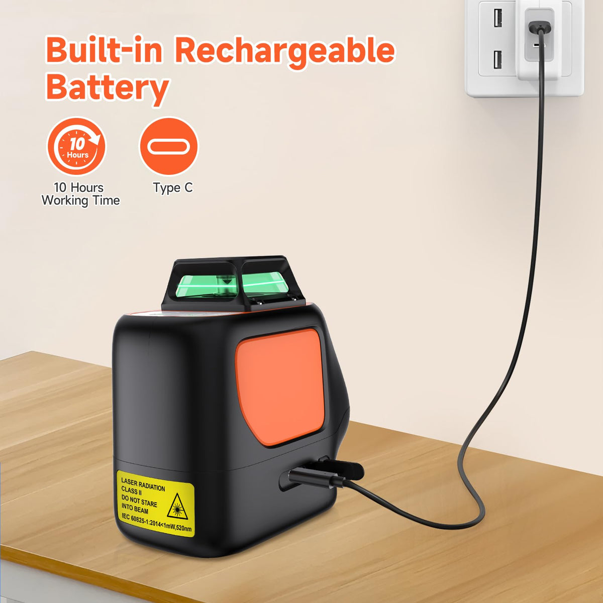 LinkMejor Nivel láser de punto Plumb 360 Auto Nivelación, PV-360G