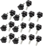 20 Pcs M6 x 20mm Male Thread 25mm Star Head Screw On Clamping Knob