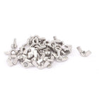 30pcs 304 Stainless Steel M5 Thread Knob Screw Wing Nut for Rod Clamp