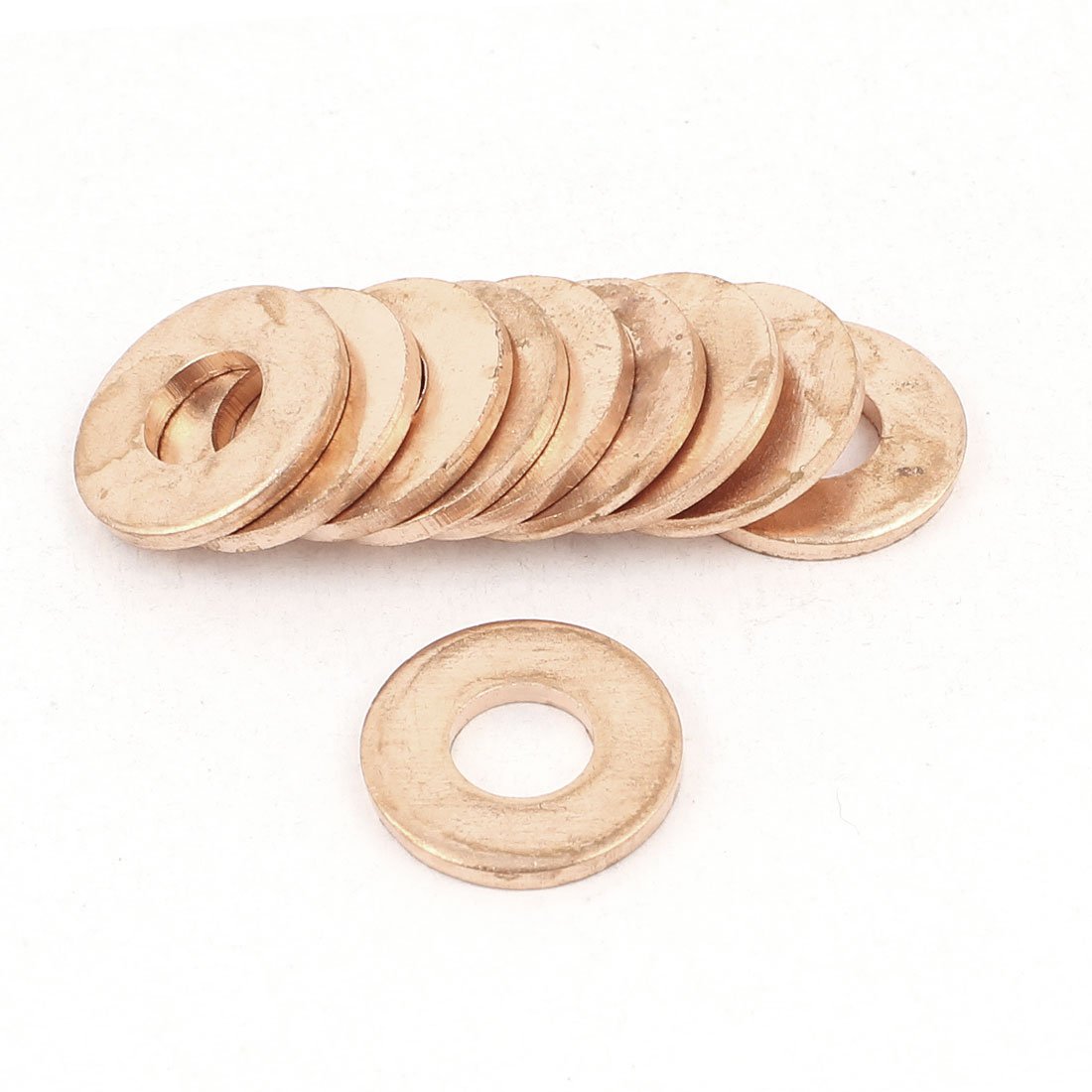 a15010500ux0581-DM Thick Copper Flat Washer Oil Brake Line Seal, 14 mm OD, 6 mm ID, 1.5 mm Size (Pack of 10)