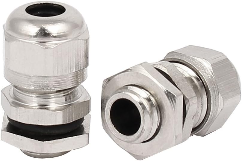 M8x1.25mm Hex Nut Relief Cord Grips Cable Glands Fixing Connectors Couplers 2pcs