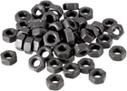 Hex Nuts, M6x1mm Metric Coarse Thread Hexagon Nut, Carbon Steel, Pack of 50 (Black)