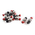 10Pcs AC 125V 3A AC250V 6A ON/OFF SPST Momentary Pushbutton Switch Red