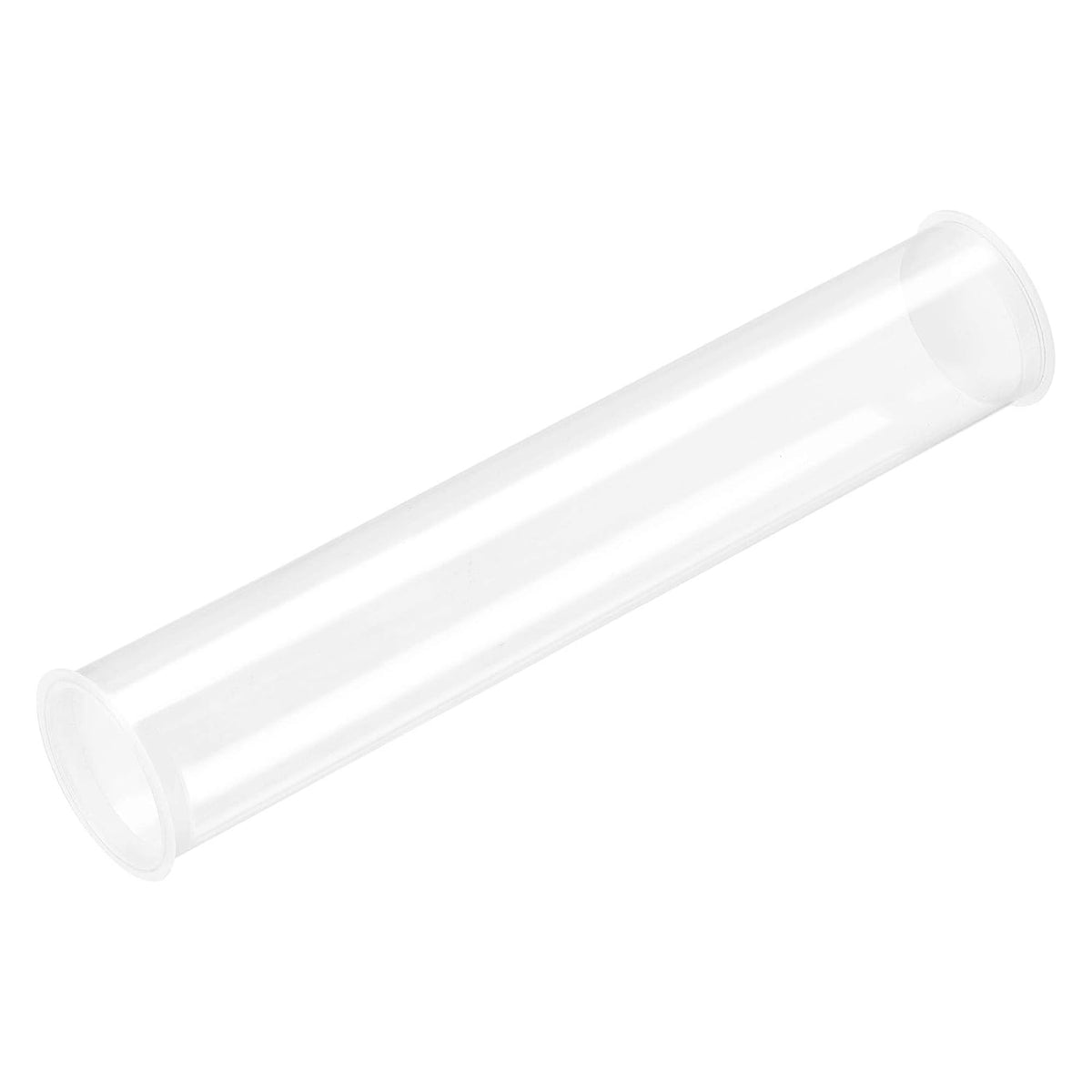 Clear Rigid Storage Tubing with White Lids 41.6mm(1.64'') ID x 43mm(1.7'') OD x 0.82Ft Length Round Plastic Polycarbonate Tube