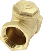 Water Pipe 1 BSP One Way Horizontal Check Valve Fitting Brass Tone