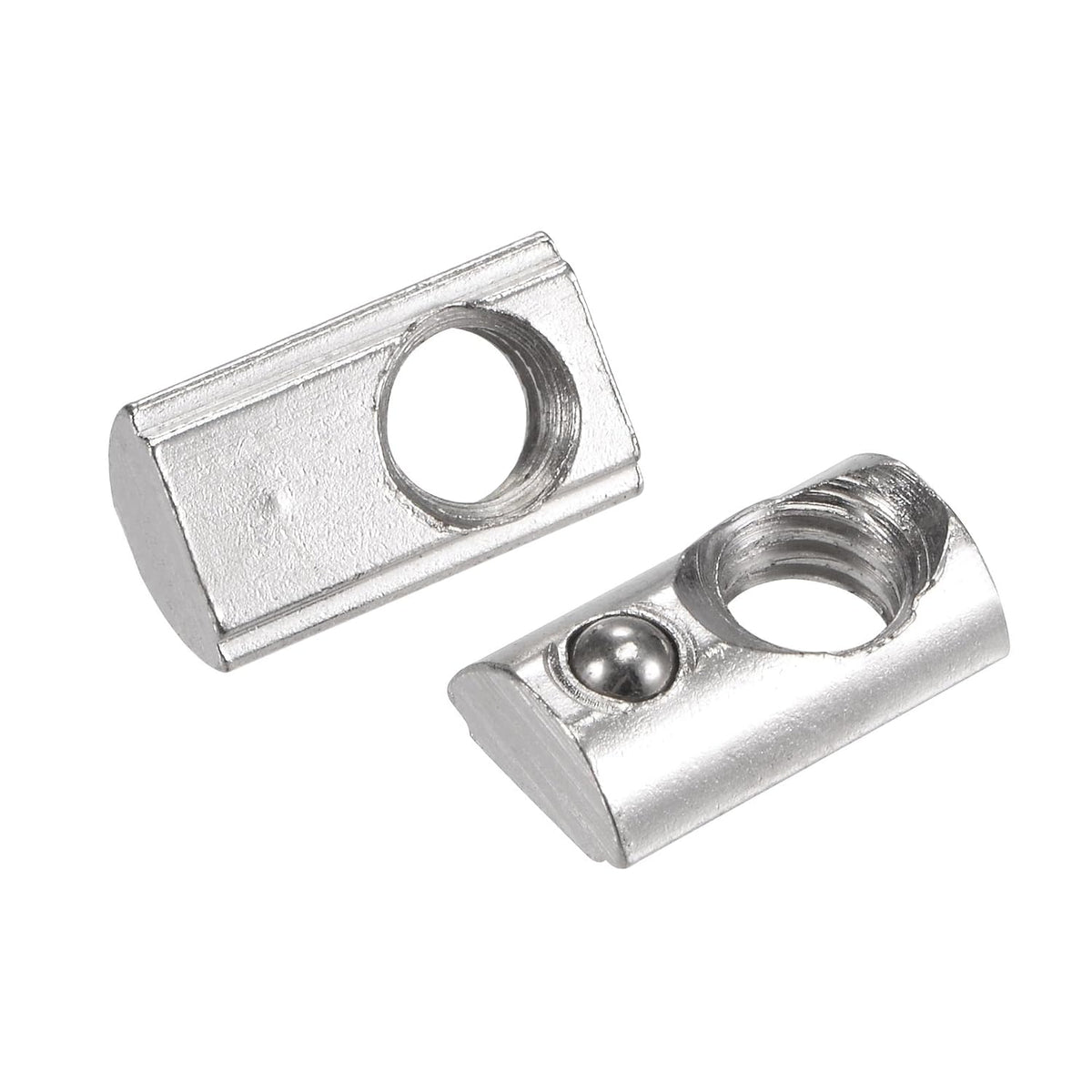 M6 T Slot Nuts Roll in Spring T-nut with Ball Carbon Steel for 2020 Series Aluminum Extrusion Profile Rail with 6mm Slot 30Pcs