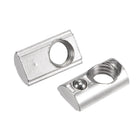 M6 T Slot Nuts Roll in Spring T-nut with Ball Carbon Steel for 2020 Series Aluminum Extrusion Profile Rail with 6mm Slot 30Pcs