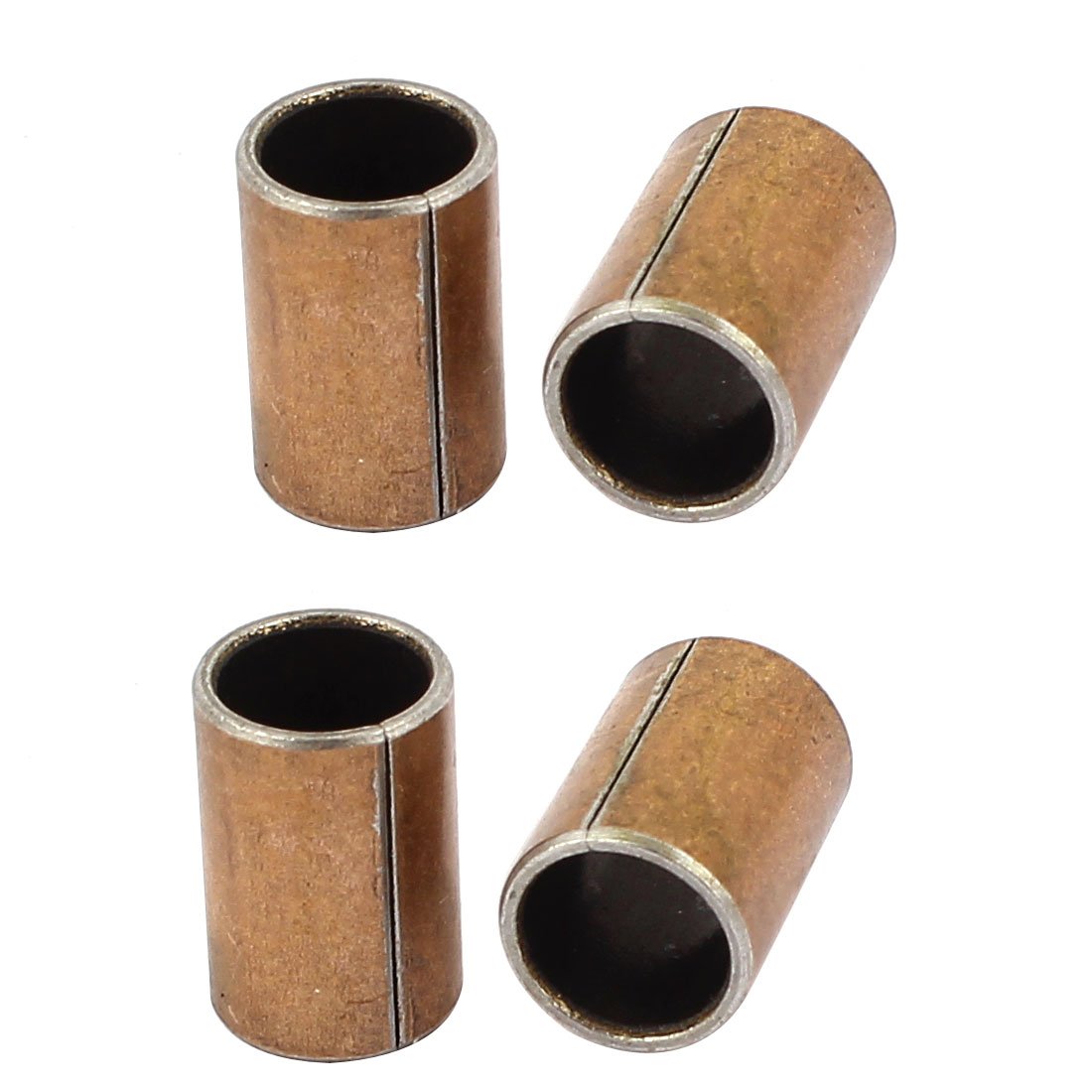 Self Lubricating Plain Bearing Sleeve 15mmx10mmx8mm 4 Pcs Copper Tone