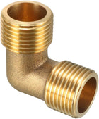 Brass Elbow Pipe Fitting 90 Degree 3/8 PT Male x 3/8 PT Male Connector