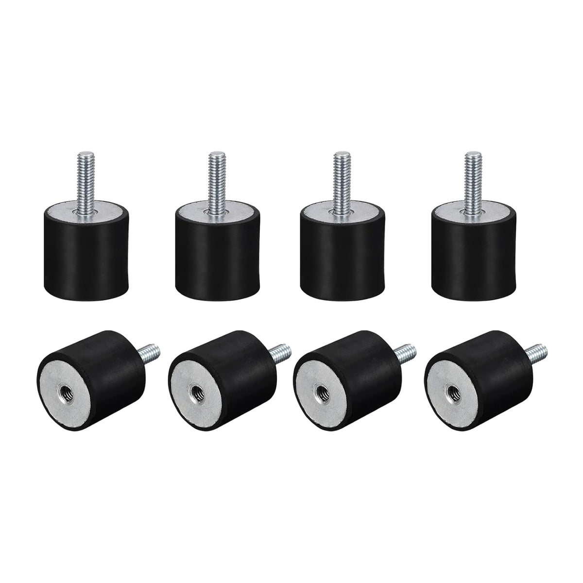 Rubber Mounts 8pcs M6x15mm Male/Female Vibration Isolator Shock Absorber D20mmxH15mm
