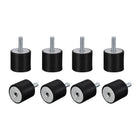 Rubber Mounts 8pcs M6x15mm Male/Female Vibration Isolator Shock Absorber D20mmxH15mm
