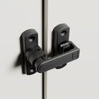 LinkMejor Height-Adjustable Flip Latch Lock 90/180 Degree Sliding/Swinging Door Lock Latch Bolt for Barn Garage Garden Fence Gate Shed Window Cabinet Patio Screen French Door Upgraded (Black)