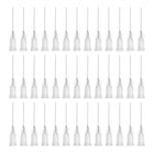 Industrial Blunt Tip Needle 27G 1 Inch Length with Luer Lock Screw Interface Connector, Dispensing Needle for Liquid Glue Gun, 40 Pcs (Transparent)