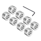 8 Pcs Set Screw Shaft Collar 1/4"Bore, 304 Stainless Steel Shaft Collars, 1/2"OD, 8mm Thickness, Axle Collar Clamp with A Hex Wrench