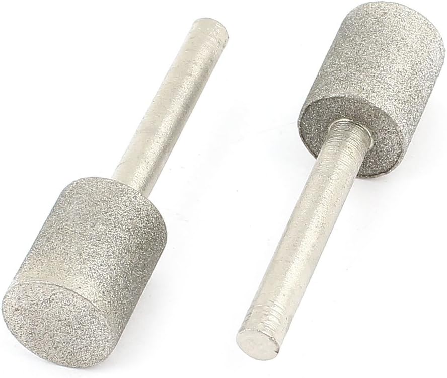 6mm Shank 16mm Cylinder Head Mounted Points Grinding Bit 2 Pcs