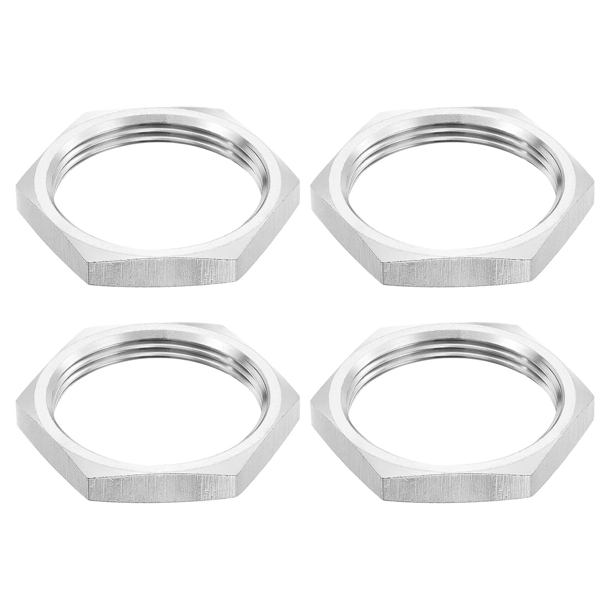 G1-1/2 Pipe Fitting Hex Thin Lock Nut, Locknut Female Fastening for Plumbing, 304 Stainless Steel 4Pcs