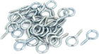 Jewelry Garden Vine Wire 2mm Thread Dia Screw Eye Hook Silver Tone 32pcs