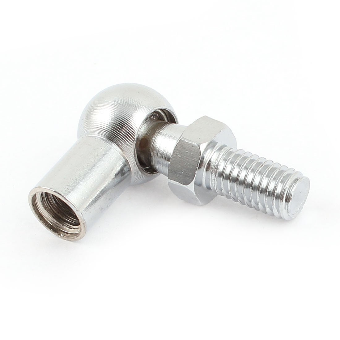 Rod End Ball Bearing with Stud, Right-Hand Female Thread M8x1.25mm and Right-Hand Male Thread M8x1.25mm, L-Shape Ball Socket Endfitting