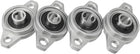 4pcs KFL000 10mm Zinc Alloy Self Aligning Pillow Block Flange Bearing