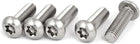 M8x25mm 304 Stainless Steel Button Head Torx Security Machine Screws 5pcs