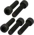 5pcs M6x25mm 12.9 Grade Hex Socket Cap Left Hand Thread Screw Bolt Black