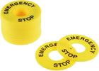20 Pcs 22mm Inner Diameter Emergency Stop Sign for Push Button Switch Replacement