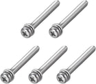 M5 x 50mm Stainless Steel Phillips Pan Head Machine Screws Bolts Combine with Spring Washer and Plain Washers 5pcs