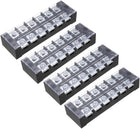 4 Pcs 6 Positions Dual Rows 600V 45A Cable Barrier Block Terminal Strip TB-4506L