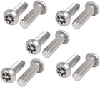 M6x20mm 304 Stainless Steel Button Head Torx Six-Lobe Security Tamper Proof Screws 10pcs
