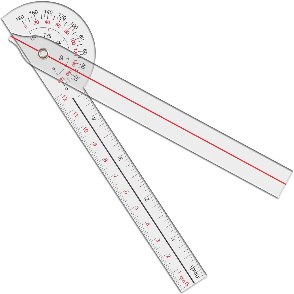 LinkMejor 1 PCS Goniometer 6 inch, 180 Graden (Plastic)