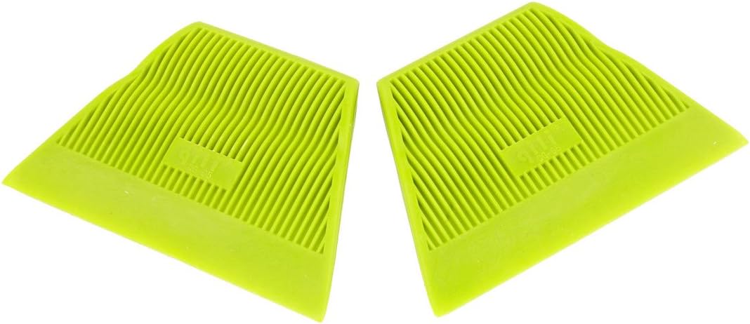 2Pcs Soft Rubber Trapezoid Car Bubble Scraper Window Film Tint Squeegee Green
