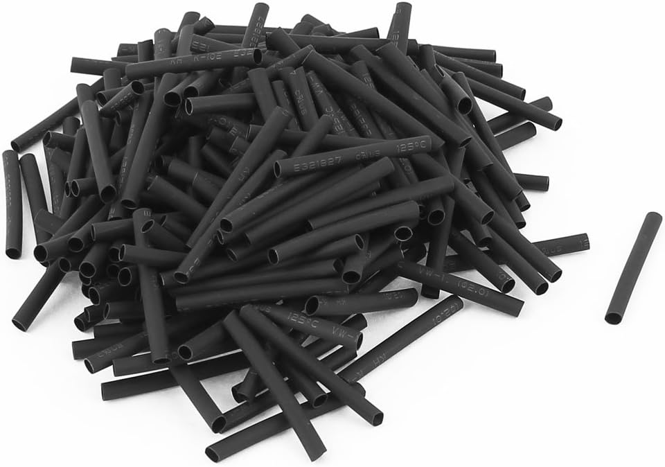 Wire Wrap Sleeve 2mm Dia 30mm Long Heat Shrink Tubing 280pcs Black