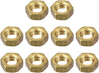 M6 Brass Finished Metric Hex Nut Fastener Brass Tone 10pcs