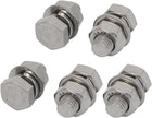 5 Set M8x16mm 316 Stainless Steel Hex Bolts w Nuts and Washers Assortment Kit