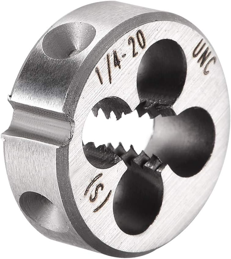 1/4-20 UNC Round Die, Machine Thread Right Hand Threading Die, Alloy Tool Steel Screw Thread Cutting Die