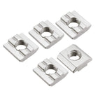 Slide in T-Nut, M8 Threaded for 3030 Series Aluminum Extrusions Profile, Pack of 5