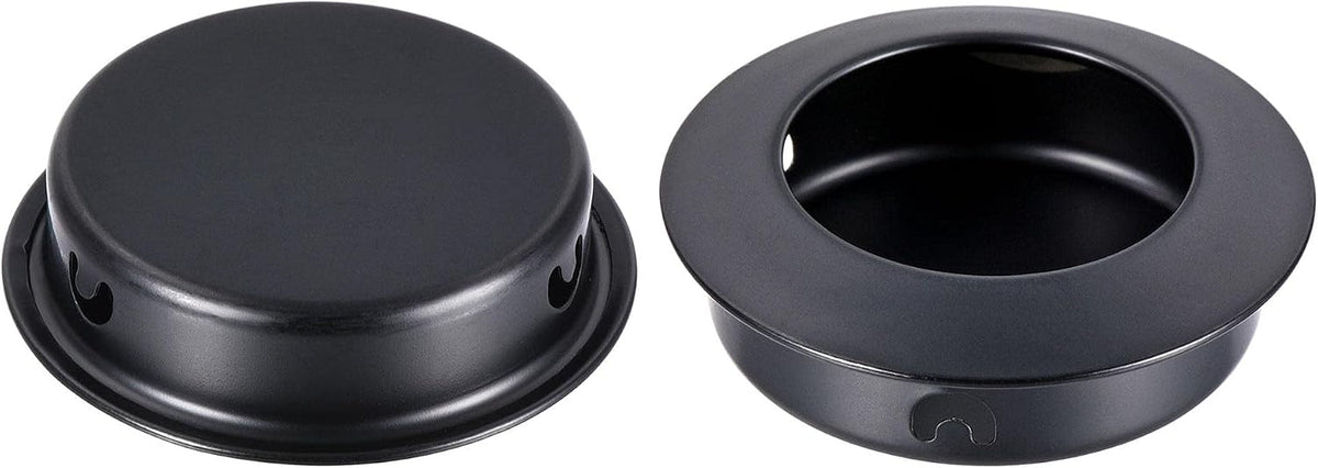Finger Flush Pull Handle, 8 Stk 35mm/1.38" Lochdurchmesser, Neigungsebene Schrankgriff, Schwarz