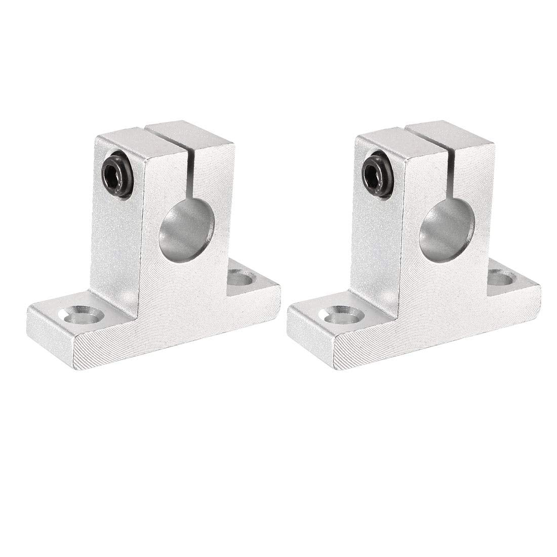 2PCS SK10 Aluminum Linear Motion Rail Clamping Rod Rail Guide Support for 10mm Diameter Shaft