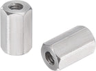 M4 x 0.7-Pitch 12mm Length 304 Stainless Steel Metric Hex Coupling Nut, 20-Pack