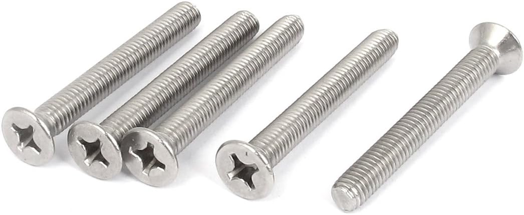 M6 x 50mm Phillips Flat Head Countersunk Bolts Machine Screws 5pcs