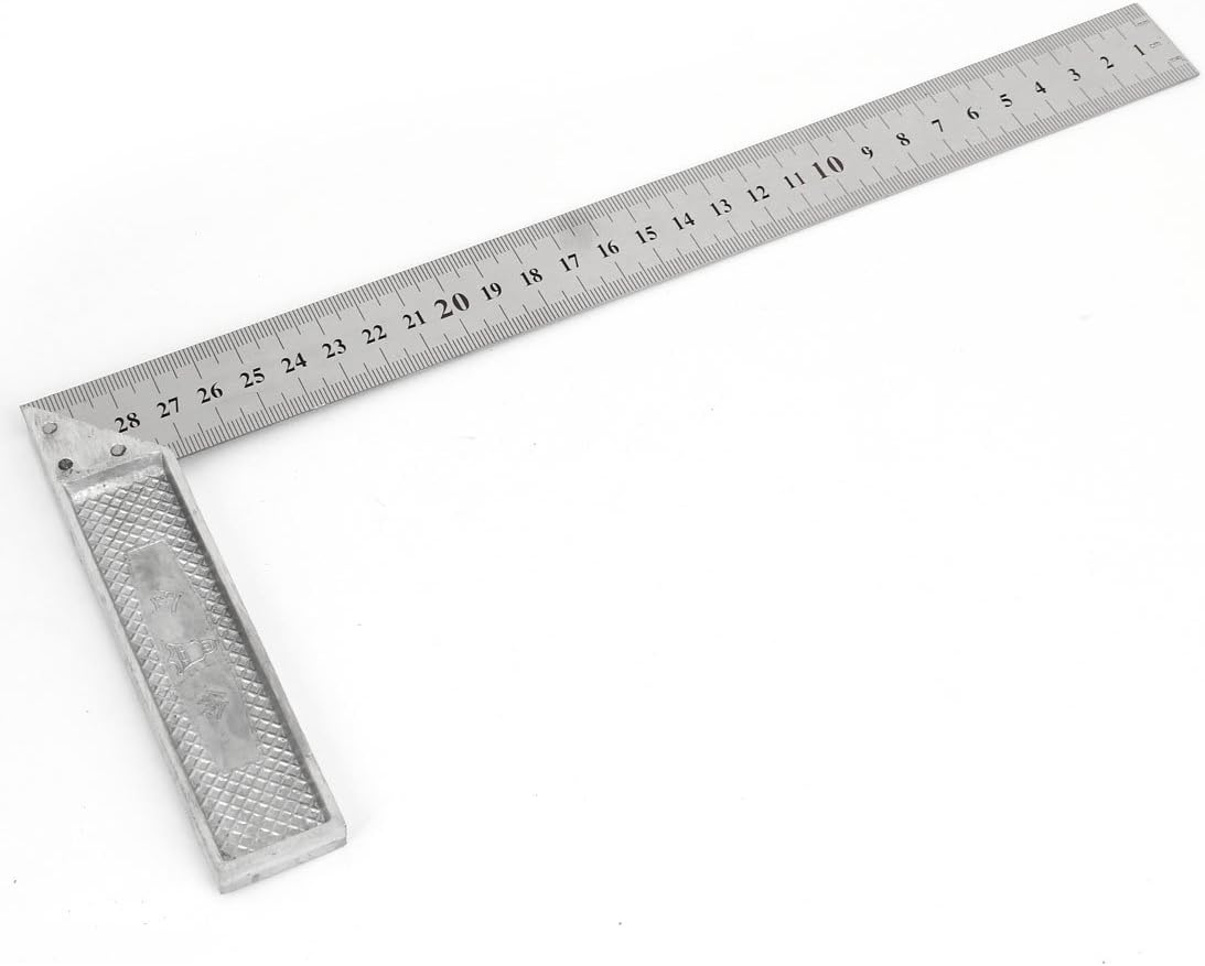 30cm 12" 90도 L형 스퀘어 실버 톤 루어 도구