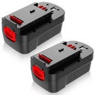 2Pack HPB18 4.5Ah Zamiennik dla Akumulatora Black and Decker 18V (Czarny)