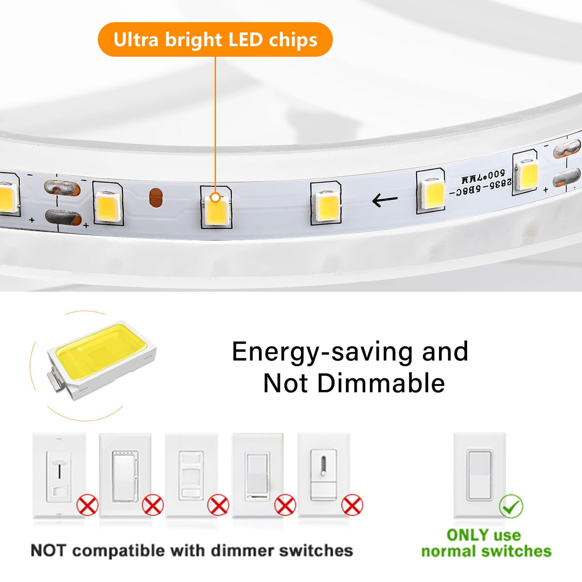 LinkMejor Moderne LED Plafondverlichting, Wit, 4 Ringen