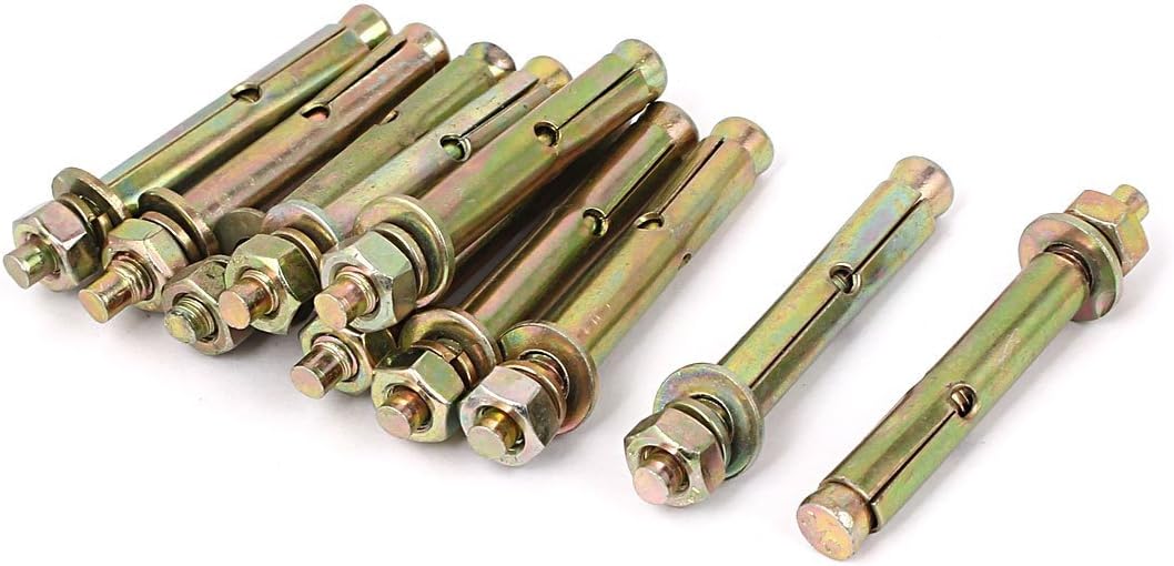 8mmx60mm Metal Hex Nut Sleeve Expansion Anchors Bolts Screws 10pcs