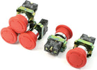 5 Pcs N/C SPST Latching Action Emergency Stop Push Button Switch 10A 600V