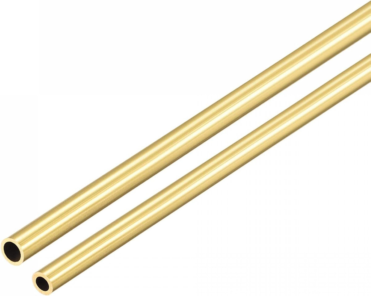 Brass Round Tube 300mm Length 3mm/4mm OD 0.5mm Wall Thickness Tubing Pack of 6