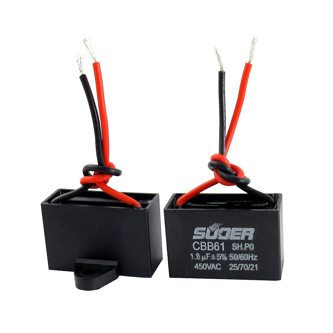 a14063000ux0426 2 Piece AC 450V 1.8uF 5% 2 Wires Connector Air Condition Motor Capacitor
